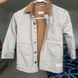 Abercrombie Kids Beige Jacket with Brown Collar